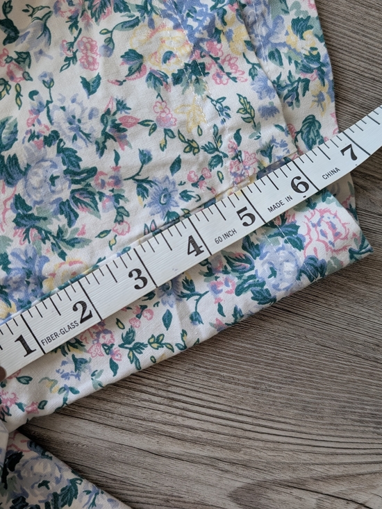 Vintage Floral A-Line Shorts in Pastel Pink and Blue - Picture 6 of 8